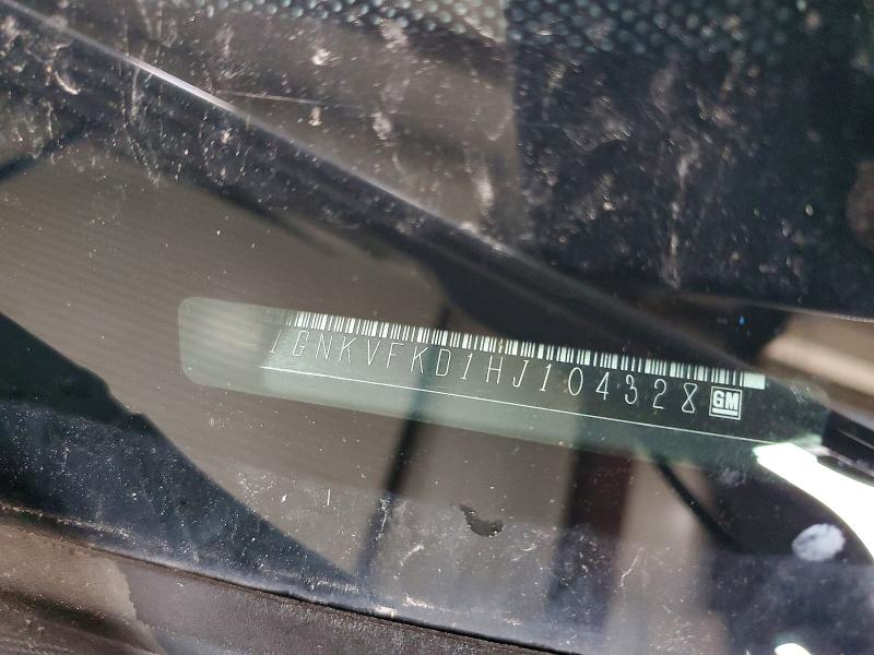 62104976 :رقم المزاد ، 1GNKVFKD1HJ104328 vin ، 2017 Chevrolet Traverse مزاد بيع