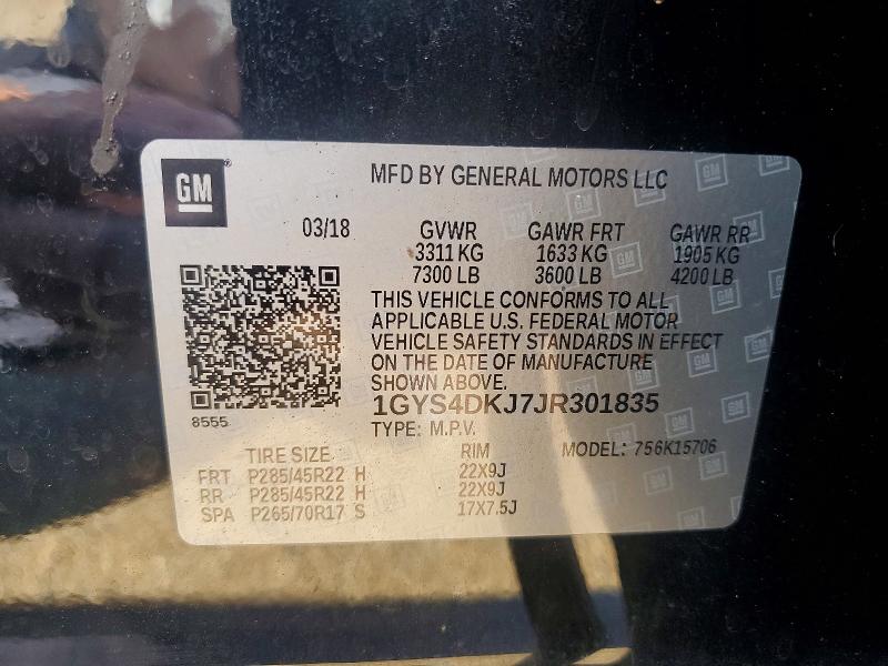 Продажа на аукционе авто 2018 Cadillac Escalade, vin: 1GYS4DKJ7JR301835, номер лота: 85991755
