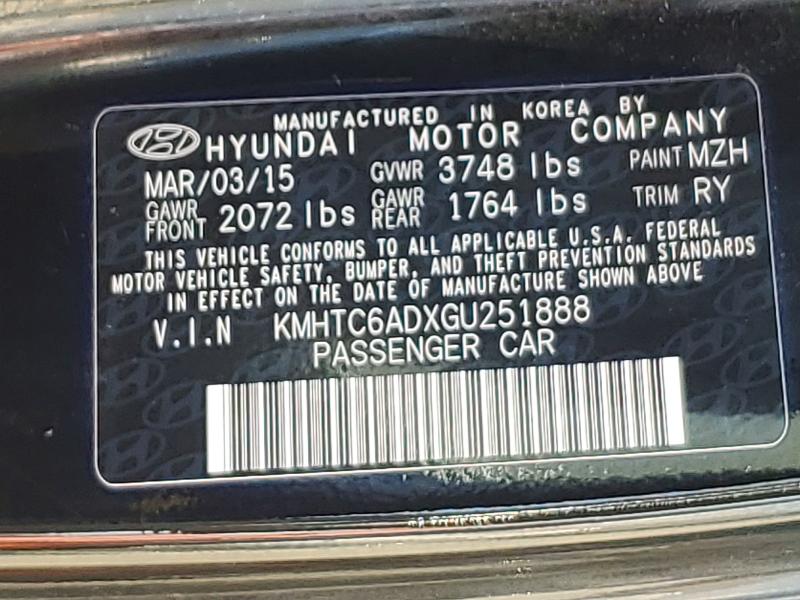 Продажа на аукционе авто 2016 Hyundai Veloster, vin: KMHTC6ADXGU251888, номер лота: 60427576