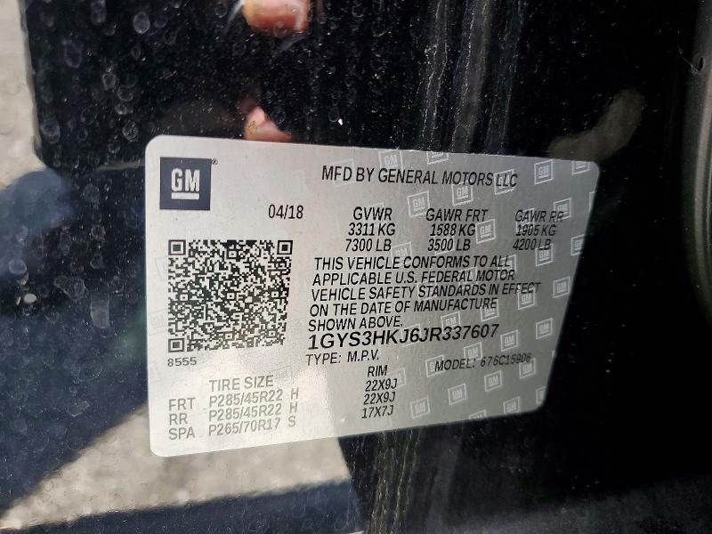 Продажа на аукционе авто 2018 Cadillac Escalade, vin: 1GYS3HKJ6JR337607, номер лота: 62353886