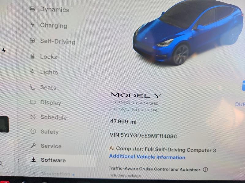 53140096 :رقم المزاد ، 5YJYGDEE9MF114886 vin ، 2021 Tesla Model Y مزاد بيع