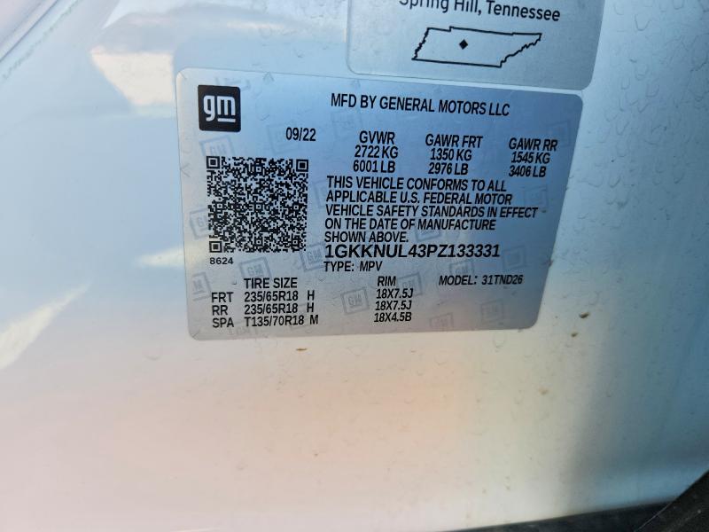 2023 Gmc Acadia მანქანა იყიდება აუქციონზე, vin: 1GKKNUL43PZ133331, აუქციონის ნომერი: 61639206