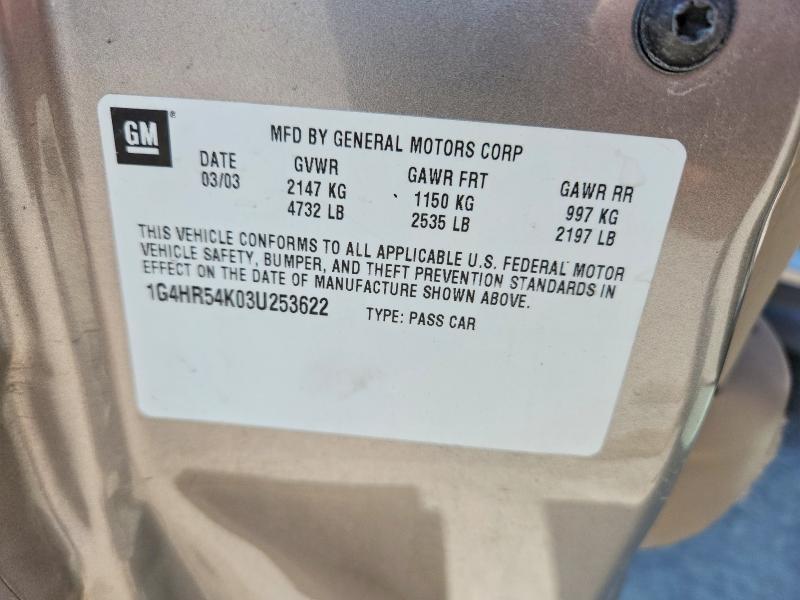 Продаж на аукціоні авто 2003 Buick Lesabre, vin: 1G4HR54K03U253622, номер лоту: 62238446