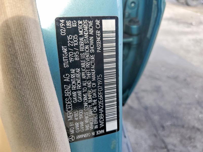 Продаж на аукціоні авто 1994 Mercedes-benz C, vin: WDBHA22E6RF071975, номер лоту: 56239176