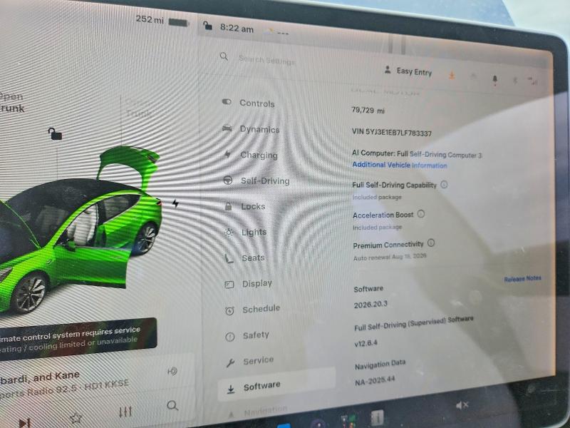 62783066 :رقم المزاد ، 5YJ3E1EB7LF783337 vin ، 2020 Tesla Model 3 مزاد بيع