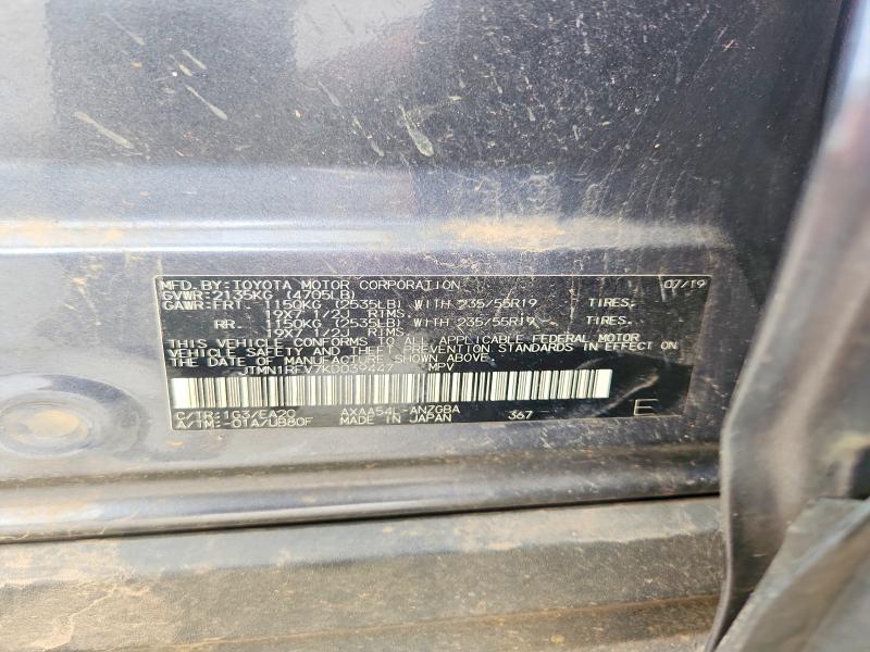 Продажа на аукционе авто 2019 Toyota Rav4, vin: JTMN1RFV7KD039447, номер лота: 60710376