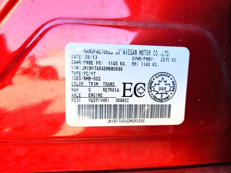 61897786 :رقم المزاد ، JN1BV7AR4EM680696 vin ، 2014 Infiniti Q50 مزاد بيع