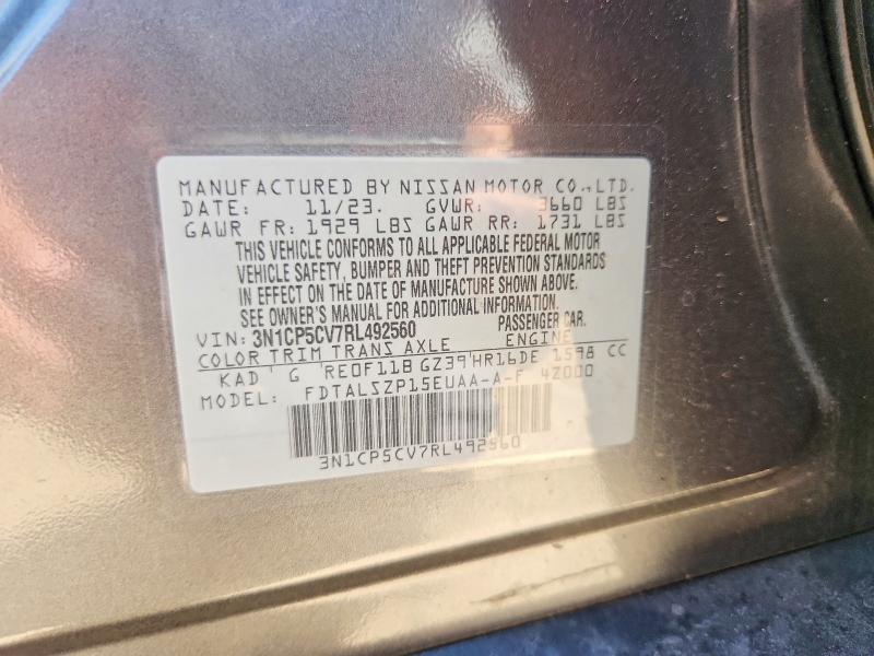 Продаж на аукціоні авто 2024 Nissan Kicks, vin: 3N1CP5CV7RL492560, номер лоту: 61634036