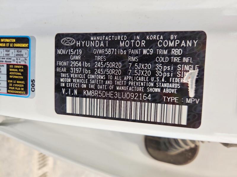 Продажа на аукционе авто 2020 Hyundai Palisade, vin: KM8R5DHE3LU092164, номер лота: 85983065
