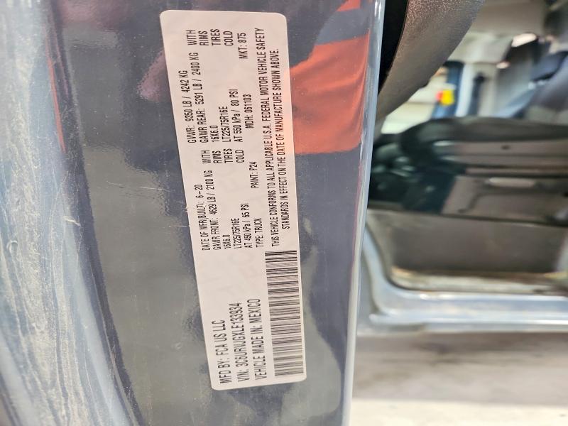 Aukcja sprzedaży 2020 Ram Promaster 3500, vin: 3C6URVJGXLE133934, numer aukcji: 59745676
