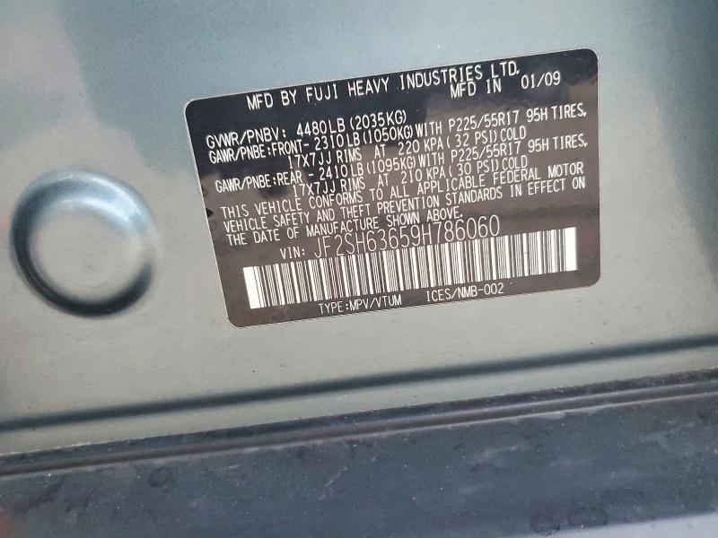 Aukcja sprzedaży 2009 Subaru Forester, vin: JF2SH63659H786060, numer aukcji: 85623095