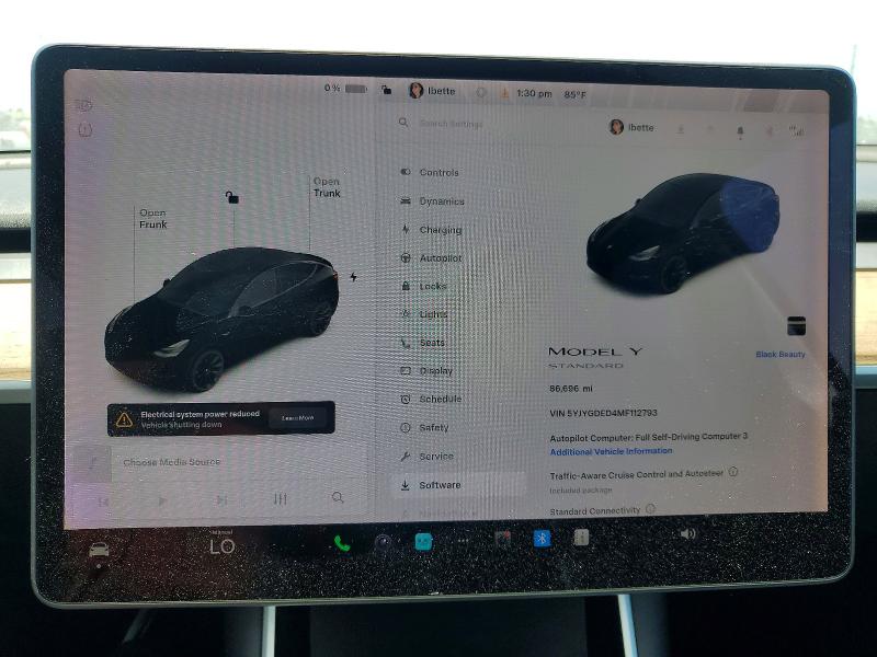 Aukcja sprzedaży 2021 Tesla Model Y, vin: 5YJYGDED4MF112793, numer aukcji: 60490986