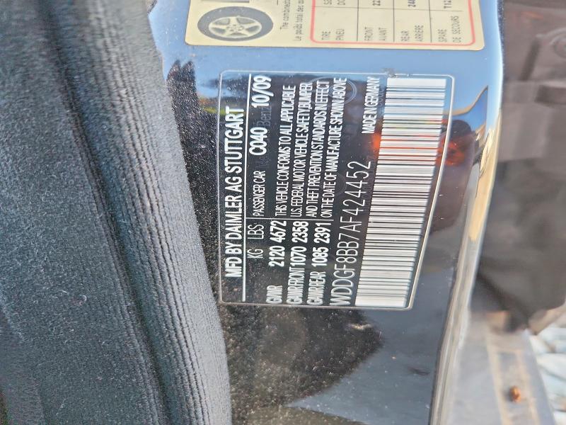 61566116 :رقم المزاد ، WDDGF8BB7AF424452 vin ، 2010 Mercedes-benz C مزاد بيع