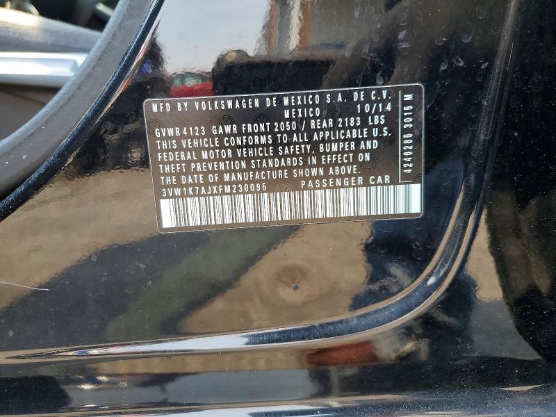 Aukcja sprzedaży 2015 Volkswagen Jetta, vin: 3VW1K7AJXFM230095, numer aukcji: 60006556