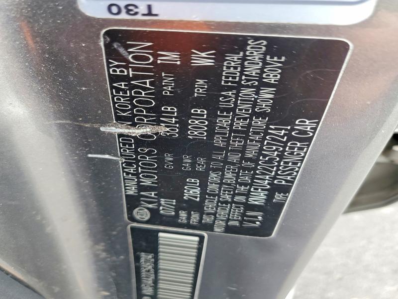 Aukcja sprzedaży 2012 Kia Forte, vin: KNAFU4A22C5497241, numer aukcji: 60223366