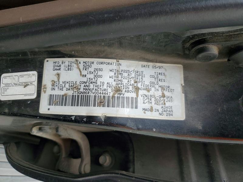60489716 :رقم المزاد ، JT3GN86R7V0044447 vin ، 1997 Toyota 4runner مزاد بيع