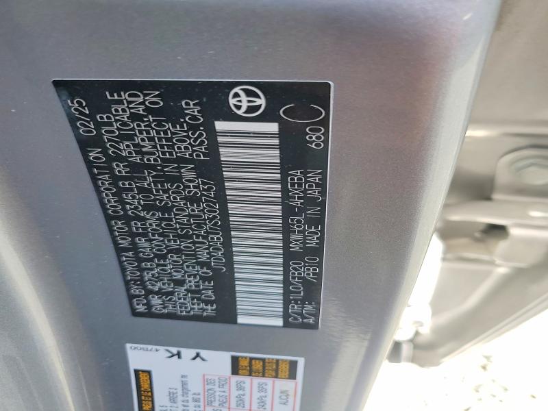 59314936 :رقم المزاد ، JTDADABU7S3027437 vin ، 2025 Toyota Prius مزاد بيع
