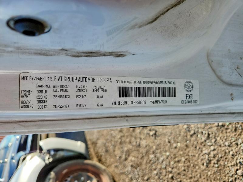 Продаж на аукціоні авто 2015 Ram Promaster City, vin: ZFBERFDT4F6950356, номер лоту: 85962955