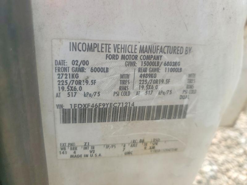 Продаж на аукціоні авто 2000 Ford F450, vin: 1FDXF46F9YEC71214, номер лоту: 60621536