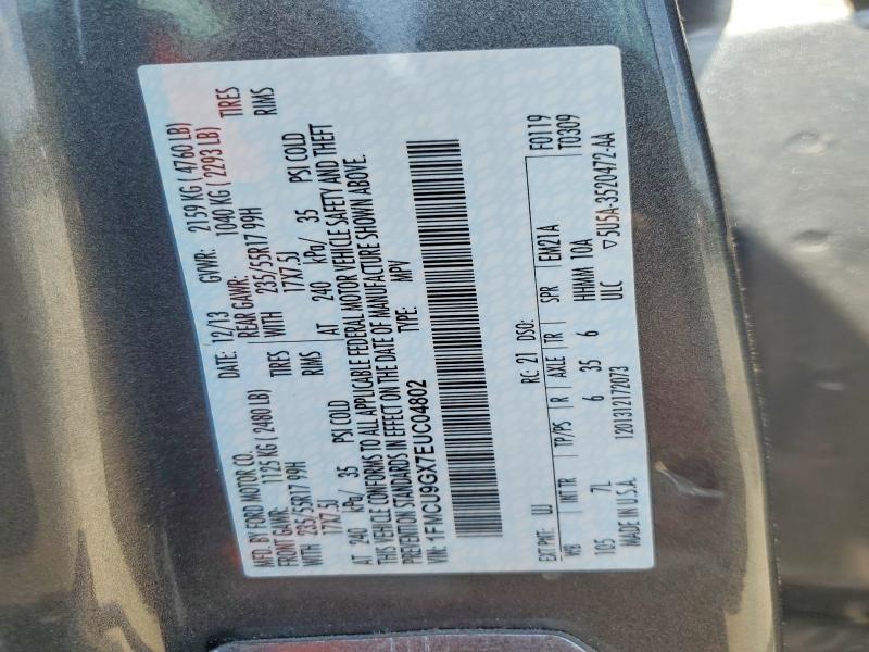 2014 Ford Escape მანქანა იყიდება აუქციონზე, vin: 1FMCU9GX7EUC04802, აუქციონის ნომერი: 61671196