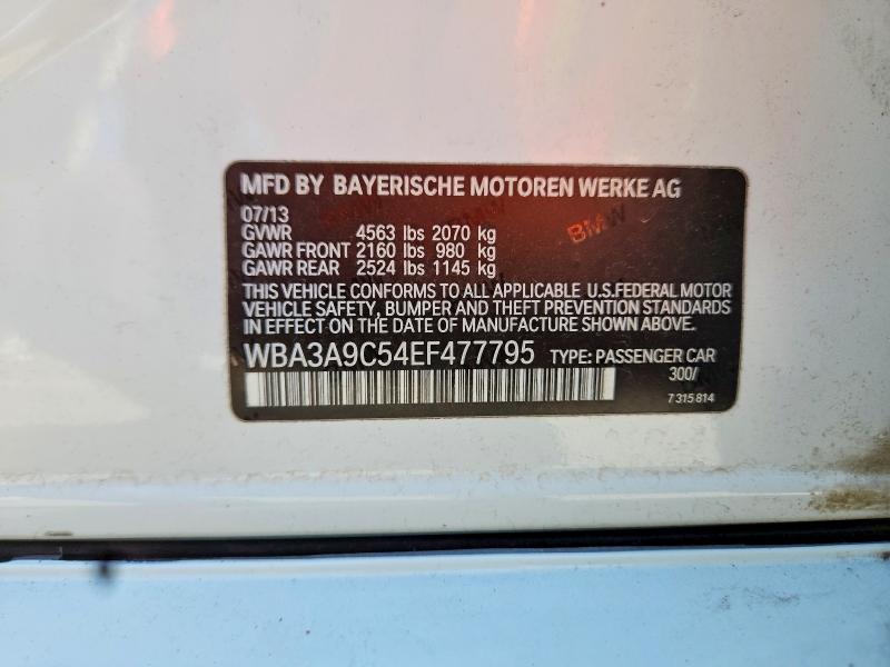 60328536 :رقم المزاد ، WBA3A9C54EF477795 vin ، 2014 Bmw 335 مزاد بيع