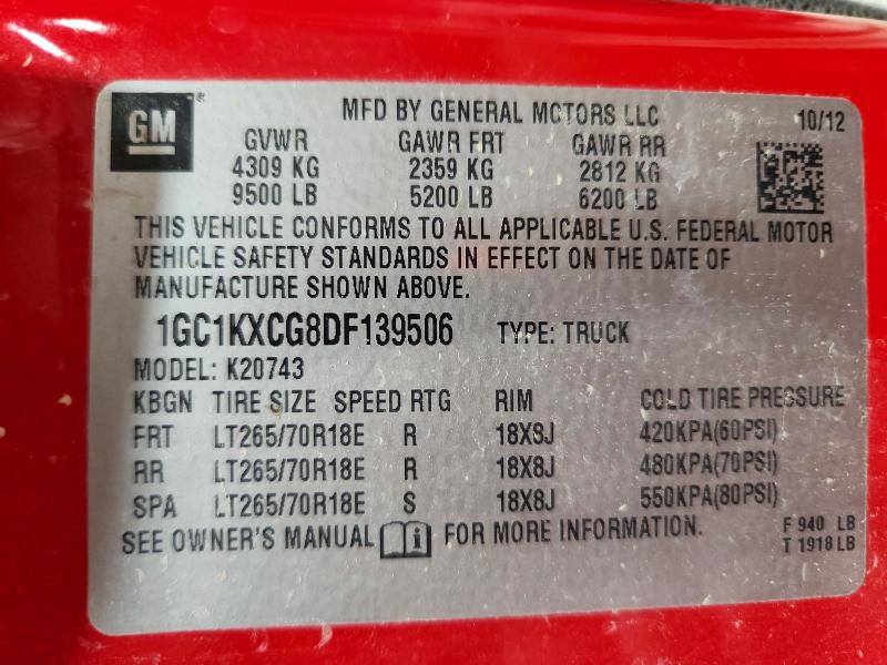 Продажа на аукционе авто 2013 Chevrolet Silverado, vin: 1GC1KXCG8DF139506, номер лота: 60253616