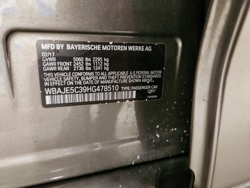 Продаж на аукціоні авто 2017 Bmw 540, vin: WBAJE5C39HG478510, номер лоту: 61478296