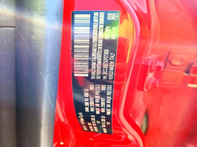 Продажа на аукционе авто 2016 Jeep Renegade, vin: ZACCJBBT3GPD73809, номер лота: 60548676