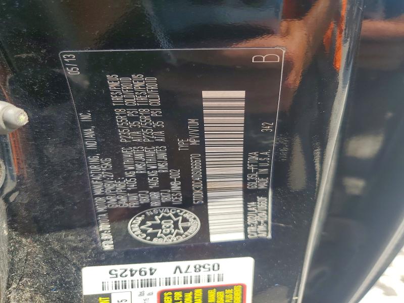 Продаж на аукціоні авто 2013 Toyota Sienna, vin: 5TDDK3DC4DS066670, номер лоту: 60191466