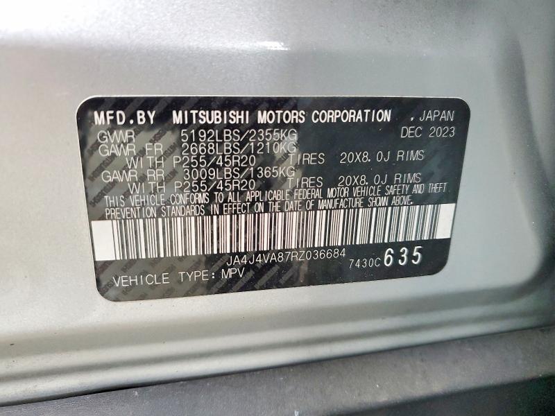 Продаж на аукціоні авто 2024 Mitsubishi Outlander, vin: JA4J4VA87RZ036684, номер лоту: 59728356
