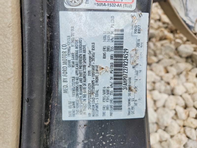 60496396 :رقم المزاد ، 3FAHP07Z27R234529 vin ، 2007 Ford Fusion مزاد بيع