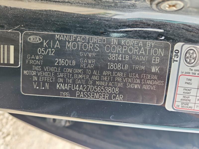 Auction sale of the 2013 Kia Forte, vin: KNAFU4A27D5653808, lot number: 63507256