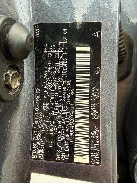 60454056 :رقم المزاد ، JTEBU14R060094414 vin ، 2006 Toyota 4runner مزاد بيع