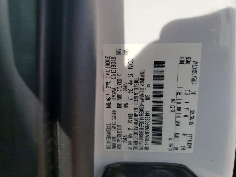 Продажа на аукционе авто 2017 Ford F150, vin: 1FTEW1EF6HFC89191, номер лота: 59320956