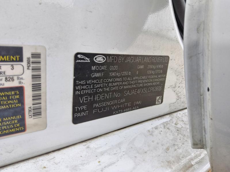 2020 Jaguar Xe მანქანა იყიდება აუქციონზე, vin: SAJAE4FX5LCP63606, აუქციონის ნომერი: 61226806