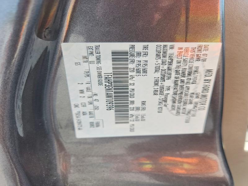 Продажа на аукционе авто 2010 Ford Focus, vin: 1FAHP3EN1AW109396, номер лота: 62655796