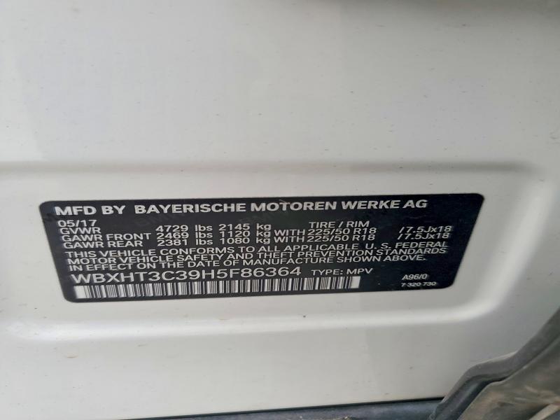 62462646 :رقم المزاد ، WBXHT3C39H5F86364 vin ، 2017 Bmw X1 مزاد بيع