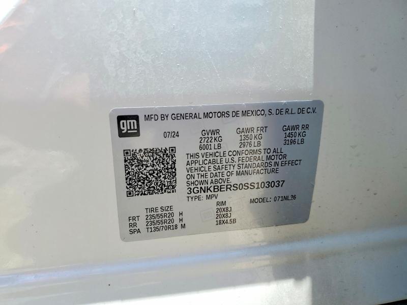 60059116 :رقم المزاد ، 3GNKBERS0SS103037 vin ، 2025 Chevrolet Blazer مزاد بيع