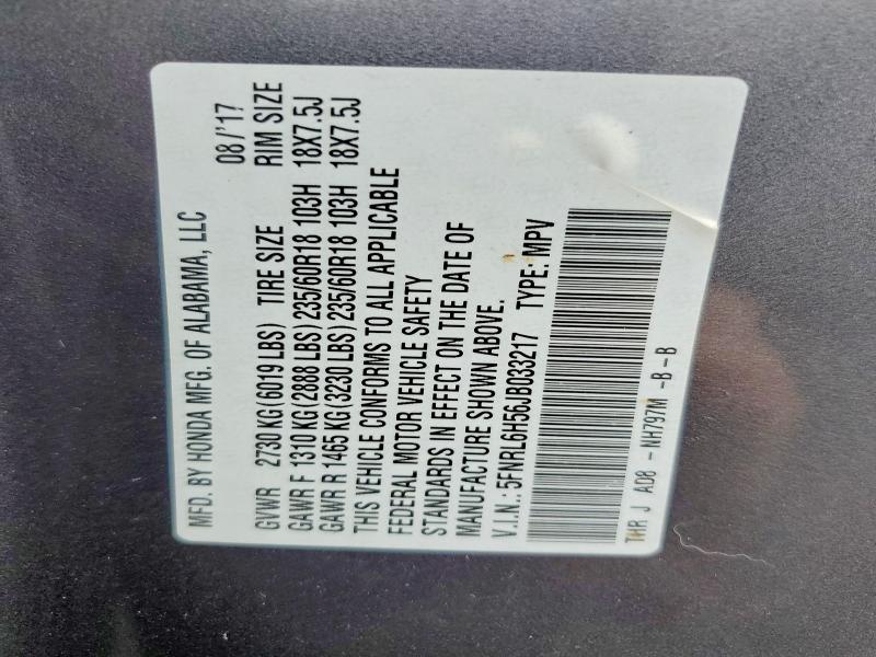Продажа на аукционе авто 2018 Honda Odyssey, vin: 5FNRL6H56JB033217, номер лота: 60315106