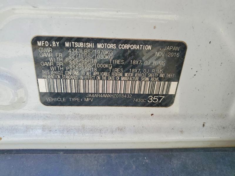 Продаж на аукціоні авто 2017 Mitsubishi Outlander Sport, vin: JA4AR4AWXHZ018432, номер лоту: 59272356