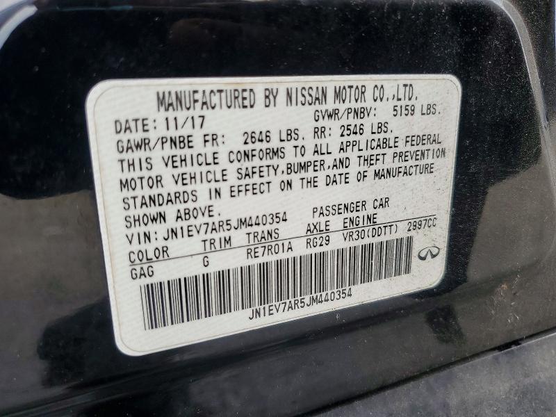 Aukcja sprzedaży 2018 Infiniti Q50, vin: JN1EV7AR5JM440354, numer aukcji: 63663406