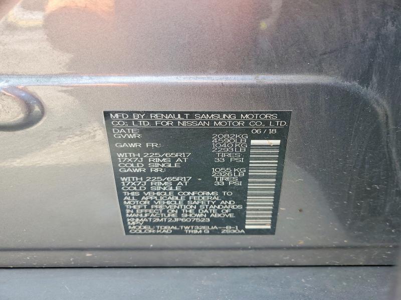Aukcja sprzedaży 2018 Nissan Rogue, vin: KNMAT2MT2JP607523, numer aukcji: 59650016