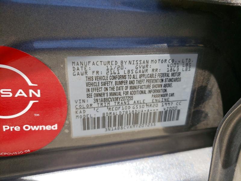 Продажа на аукционе авто 2021 Nissan Sentra, vin: 3N1AB8CVXMY207255, номер лота: 59004976