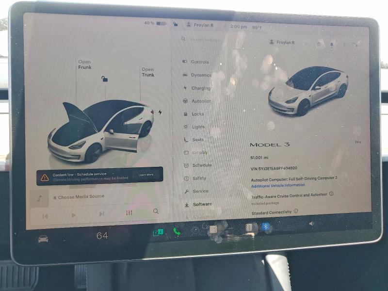 61907836 :رقم المزاد ، 5YJ3E1EA9PF404920 vin ، 2023 Tesla Model 3 مزاد بيع