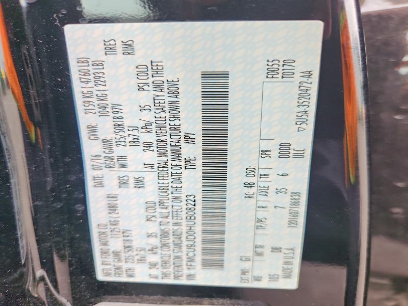 Продаж на аукціоні авто 2017 Ford Escape, vin: 1FMCU9JD0HUB08223, номер лоту: 62000156