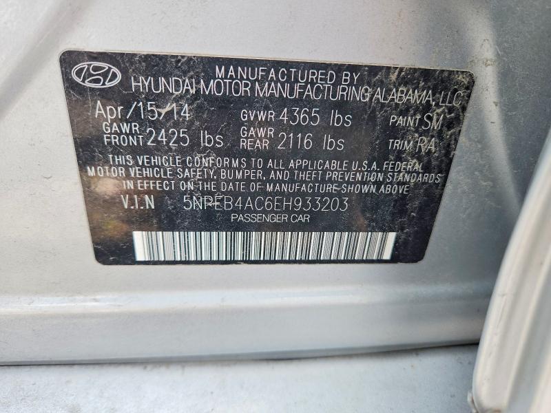 Продажа на аукционе авто 2014 Hyundai Sonata, vin: 5NPEB4AC6EH933203, номер лота: 59969286