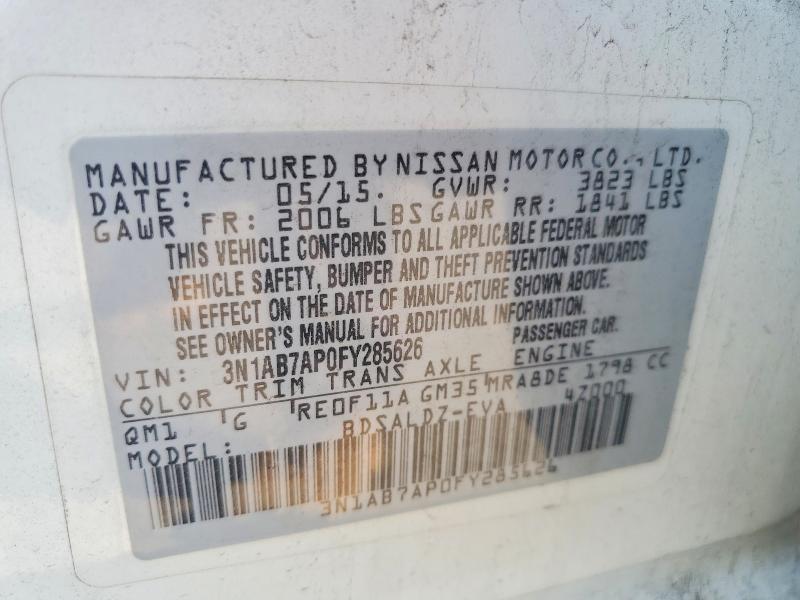 Продаж на аукціоні авто 2015 Nissan Sentra, vin: 3N1AB7AP0FY285626, номер лоту: 62846706