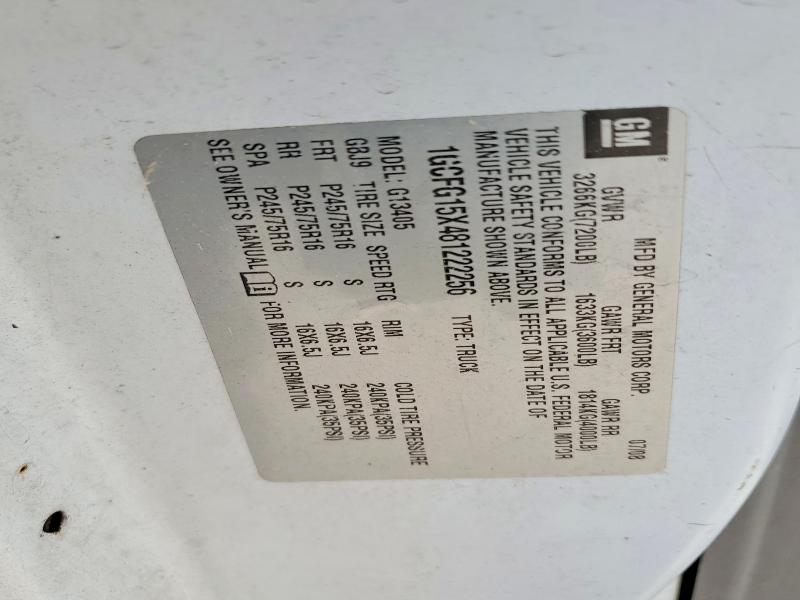 Aukcja sprzedaży 2008 Chevrolet Express G1500, vin: 1GCFG15X481222256, numer aukcji: 59658086