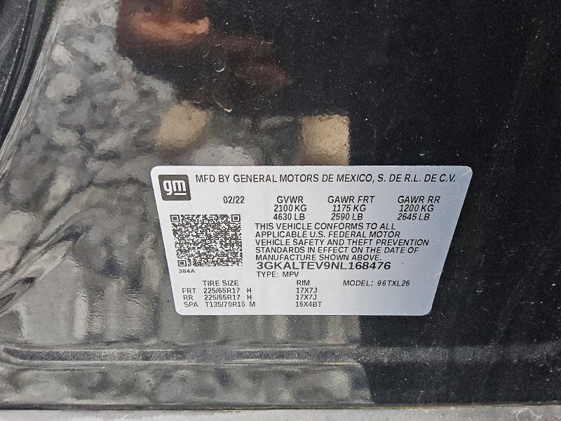 2022 Gmc Terrain მანქანა იყიდება აუქციონზე, vin: 3GKALTEV9NL168476, აუქციონის ნომერი: 60552676