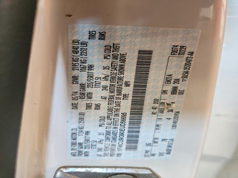 2014 Ford Escape მანქანა იყიდება აუქციონზე, vin: 1FMCU9G90EUD56695, აუქციონის ნომერი: 60462016